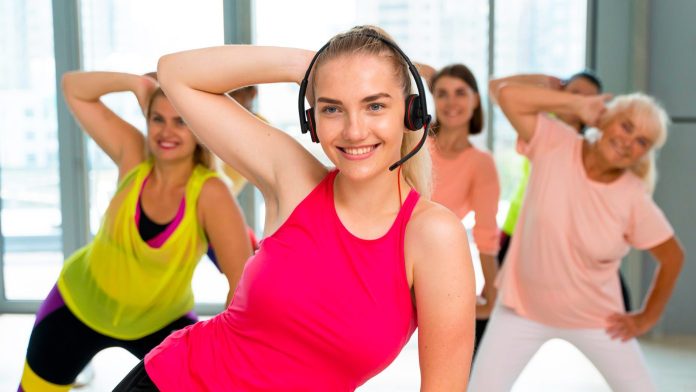 a zumba class