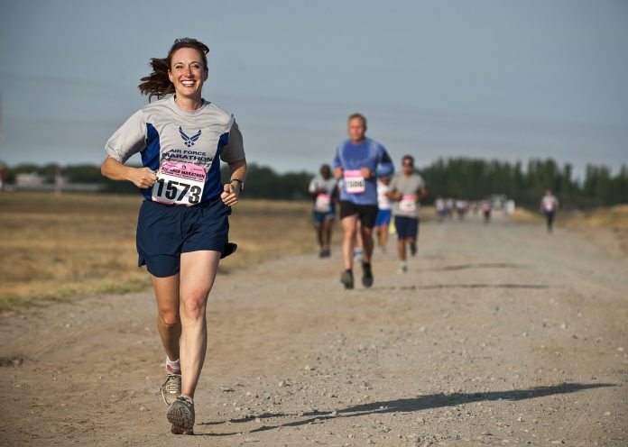marathon runners in race