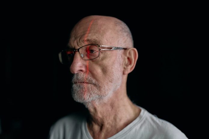 old man looking lost