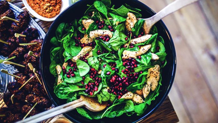 spinach dish in a pan